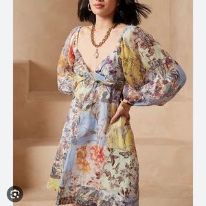 Banana Republic Ramie Twist-Front Mini Dress - NWT - size small